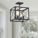 High Line 4 Light 13 inch Satin Bronze Semi-Flush Ceiling Light